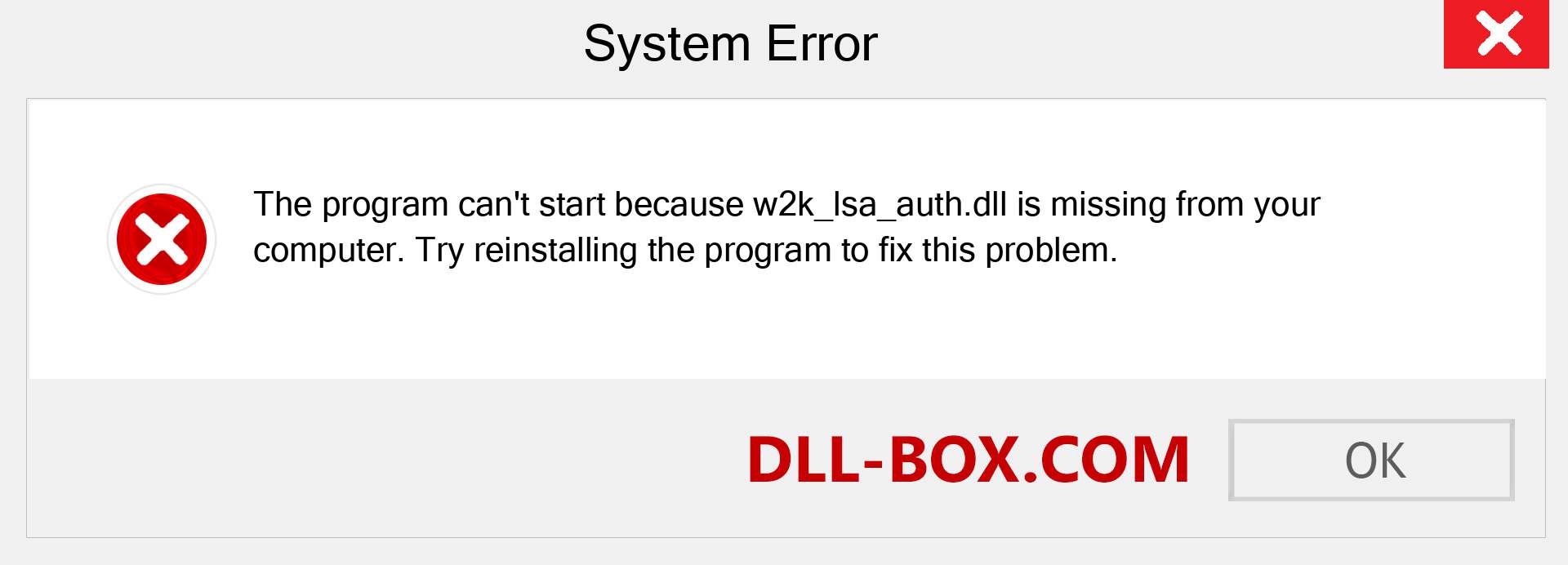  w2k_lsa_auth.dll file is missing?. Download for Windows 7, 8, 10 - Fix  w2k_lsa_auth dll Missing Error on Windows, photos, images